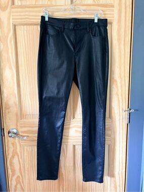 Black Faux Leather Women’s Skinny Jeans